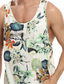 cheap Men&#039;s 3D T-shirts-Men&#039;s Vest Top Graphic Flower / Floral Crew Neck Clothing Apparel 3D Print Casual Daily Sleeveless Print Fashion Hawaiian Lightweight