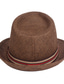 Χαμηλού Κόστους Ανδρικά καπέλα-Ανδρικά Ψάθινο καπέλο Καπέλο ηλίου Καπέλο Fedora Trilby Μαύρο Καφέ Πολυεστέρας Πλεκτό Κομψό στυλ street Στυλάτο Μόδα της δεκαετίας του 1920 Καθημερινά Υπαίθρια ρούχα Αργίες Σκέτο
