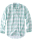 levne pánské lněné košile-Pánské plátěná košile Letní košile Plážová košile Bílá Světle zelená Vodní modrá Dlouhý rukáv Bez vzoru Přehnutý Jaro léto Havajské Dovolená Oblečení Přední kapsa