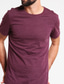 お買い得  メンズカジュアルTシャツ-男性用 Tシャツ 平織り コットン100％ クルーネック ストリート バケーション 半袖 衣類 コットン１００％ デザイナー ベーシック 現代コンテンポラリー
