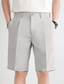cheap Chino Shorts-Men&#039;s Dress Shorts Bermuda shorts Work Shorts Pleated Pants Pocket Plain Knee Length Outdoor Daily Going out Basic Fashion Black White Micro-elastic