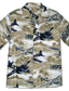 ieftine Cămașă Hawaiană-Bărbați Cămașă Cămașă hawaiană Cămașă de vară Avion Răsfrânt Galben Trifoi Albastru Deschis Stradă Casual Manșon scurt Buton în jos Îmbrăcăminte Modă Casual Comfortabil Stiluri de Plajă