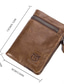cheap Men&#039;s Bags-Men&#039;s Wallet Coin Purse Credit Card Holder Wallet Leather Cowhide Office Shopping Daily Zipper Lightweight Solid Color Black Brown Dark Coffee