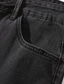 abordables pantalons décontractés-Homme Jeans Maigre Pantalon Pantalons en denim Poche Couleur Pleine Confort Vestimentaire Extérieur du quotidien Mode Vêtement de rue Noir Bleu Elastique