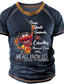 billige 3D-herreskjorter-Herre T-shirt T-Shirts Grafisk Tegneserie Rund hals Tøj 3D-udskrivning udendørs Afslappet Kortærmet Patchwork Trykt mønster Mode Designer Komfort