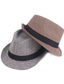 cheap Men&#039;s Hats-Men&#039;s Fedora Hat Panama Hat khaki Light Grey Cotton Streetwear Stylish 1920s Fashion Outdoor Daily Going out Graphic Prints Sunscreen
