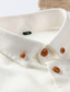 tanie męskie koszule casual-Męskie lniana koszula Koszula Biały Casual Codzienny Rękaw 3/4 Odzież Len Koszule