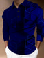 cheap 3D Polo-Men&#039;s Polo Shirt Golf Shirt Graphic Prints Geometry Turndown Yellow Army Green Red Blue Purple 3D Print Outdoor Street Long Sleeve Print Button-Down Clothing Apparel Fashion Designer Casual Soft