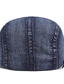 זול כובעים לגברים-בגדי ריקוד גברים כובע מצחייה שטוח שחור פול ג&#039;ינס סגנון רחוב מסוגנן אופנה של שנות העשרים בָּחוּץ יומי ליציאה אחיד חם