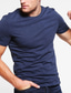 abordables T-shirts décontractés pour hommes-Homme T shirt Tee Plein 100% Coton Col Ras du Cou Plein Air Vacances Manches courtes Vêtement Tenue 100% Coton Design basique Moderne contemporain
