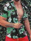 levne Havajské košile-Pánské Košile Havajská košile Letní košile Květinový Přehnutý Černobílá Černá Černá / zelená Další tisky Ležérní Denní Krátký rukáv Tisk Oblečení Sportovní Módní Designové Na běžné nošení