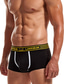 billige Komfortabelt herreundertøy-Herre 2 pakker Boxer Polyester Pustende Myk Fargeblokk Medium Midje Svart Hvit