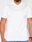 お買い得  クラシックポロ-男性用 シャツ ポロシャツ ゴルフシャツ ポロカラー 夏 半袖 ライトブルー 海軍 ブラック 平織り アウトドア 日常 衣類