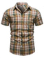 זול חולצות קז&#039;ואל לגברים-חולצת גברים שרוולים קצרים של מחנה קובני גואיאברה היפי חולצות מכופתרות