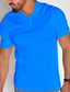 levne klasické polo-Pánské Polo trička Golfová košile Polo límec Léto Krátký rukáv Fialová Černá Bílá Bez vzoru Venkovní Denní Oblečení