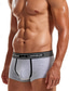 billige Komfortabelt herreundertøy-Herre 2 pakker Boxer Polyester Pustende Myk Fargeblokk Medium Midje Svart Hvit