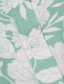 baratos Camisas havaianas-Homens Camisa Social Camisa havaiana camisa de botão camisa de verão Camisa casual Rosa Claro Preto Branco Verde Claro Rosa Manga Curta Gráfico Flor / Plantas Aberto para a Lateral Diário Férias