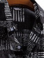 お買い得  メンズカジュアルシャツ-男性用 シャツ ボタンアップシャツ サマーシャツ カジュアルシャツ ブラック ホワイト レッド パープル 半袖 カラーブロック 折襟 ストリート 日常 プリント 衣類 ハワイアン スタイリッシュ カジュアル クラシック