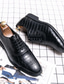 cheap Men&#039;s Oxfords-Men&#039;s Loafers &amp; Slip-Ons Leather Loafers Business Casual Daily Walking Shoes PU Warm Booties / Ankle Boots Dark Brown Black Fall Spring