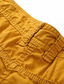 cheap Men&#039;s Shorts-Men&#039;s Cargo Shorts Shorts Baggy Straight Leg 6 Pocket Plain Comfort Knee Length Outdoor Daily Going out 100% Cotton Sports Streetwear Black Yellow
