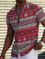 cheap Men&#039;s Printed Shirts-Men&#039;s Shirt Summer Shirt Tribal Turndown Red Orange Green Outdoor Street Short Sleeve Button-Down Print Clothing Apparel Fashion Casual Breathable Comfortable
