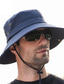voordelige Herenhoeden-Voor heren Zomerhoed Zonnehoed Vissen hoed Boonie hoed Wandelhoed Zwart Marineblauw Polyesteri Streetwear Stijlvol Casual Buiten Dagelijks Uitgaan Effen UV-zonbescherming Zonbescherming Lichtgewicht