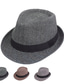 olcso Férfi kalapok-Férfi Fedora kalap Panama kalap khakizöld Világosszürke Pamut Utcai sikk Stílusos 1920-as évek divatja Szabadtéri Napi Alkalmi Grafikai nyomatok Fényvédő