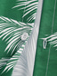 Недорогие Рубашка мужская с принтом-Муж. Рубашка Гавайская рубашка Кнопка рубашка Летняя рубашка Повседневная рубашка Светло-кофейный Черный Синий Зеленый Серый С короткими рукавами Кокосовая пальма Графические принты Отложной
