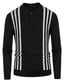 cheap Men&#039;s Pullover Sweater-Men&#039;s Sweater Cardigan Sweater Sweater Polo Ribbed Knit Cropped Knitted Stripe Turndown Warm Ups Modern Contemporary Daily Wear Vacation Clothing Apparel Spring &amp;  Fall Black Green M L XL