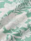 זול חולצות טרופיות-בגדי ריקוד גברים חולצה חולצת הוואי חולצה עם כפתורים חולצת קיץ חולצה קז&#039;ואל ורוד בהיר שחור לבן ירוק בהיר ורוד מסמיק שרוולים קצרים גראפי פרח / צמחים צווארון מתקפל יומי חופשה דפוס ביגוד