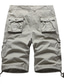 cheap Cargo Shorts-Men&#039;s Cargo Shorts Capri shorts 6 Pocket Plain Comfort Outdoor Calf-Length Outdoor Daily Going out 100% Cotton Fashion Streetwear ArmyGreen Black