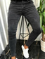 billige afslappede bukser-Herre Jeans Skinny Bukser Denim bukser Lomme Ensfarvet Komfort Påførelig udendørs Daglig Mode Gade Sort Blå Elastisk