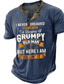 billige henley skjorter til mænd-Herre Henley-skjorte T-Shirts Grafisk Bogstaver Henley Tøj 3D-udskrivning udendørs Afslappet Kortærmet Knap ned Trykt mønster Mode Designer Bekvem