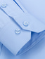 economico camicie da uomo no stiro-Per uomo Camicia Camicie Maglietta informale Camicia con bottoni Liscio Matrimonio Ufficio / Business Nero Bianco Rosa Blu marino scuro Manica lunga Collo ripiegabile Primavera estate Abbigliamento