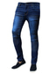 preiswerte Freizeithosen-Herren Jeans Eng Hose Hosen Tasche Einfarbig Komfort tragbar Outdoor Täglich Modisch Strassenmode Schwarz Dunkelblau elastisch