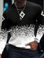 abordables Camisetas 3D de hombre-Hombre Tee Camiseta de gofres Graphic Bloque de color Cuello Barco Ropa Impresión 3D Exterior Casual Manga Larga Estampado Moda Design Cómodo