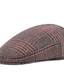 billige Hatter til herrer-Herre Flat lue Tweed Cap Rød Oransje Bomull Gatemote Stilfull 1920-tallet mote utendørs Daglig Ut på byen Gitter Varm