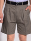 cheap Chino Shorts-Men&#039;s Shorts Chino Shorts Dress Shorts Bermuda shorts Work Shorts Pocket Plain Short Outdoor Daily Going out 100% Cotton Streetwear Stylish Smoky gray Black