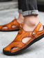 cheap Men&#039;s Sandals-Men&#039;s Clogs &amp; Mules Comfort Shoes Slingback Sandals Daily Upstream Shoes PU Black Yellow Brown Summer