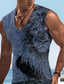 cheap Gym Tank Tops-Men&#039;s Vest Top Sleeveless T Shirt for Men Graphic Animal Lion V Neck Clothing Apparel 3D Print Sports Running Sleeveless 3D Print Designer Casual Muscle
