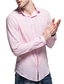 voordelige casual herenoverhemden-Voor heren linnen overhemd Strijkijzer Lente zomer Lange mouw Zwart Wit Blozend Roze Effen Casual Dagelijks Kleding