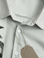 billige fritidsskjorter for menn-Herre Hawaii skjorte Skjorte med knapper Sommerskjorte Uformell skjorte Bowlingskjorte Grønn Mørkegrå Grå Kortermet Grafisk Blad Aftæpning Gate Feriereise Knapp ned Klær Mote Fritid