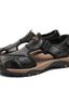 ieftine Sandale Bărbați-Bărbați Sandale Sandale sportive Sandale de drumeții în aer liber Sandale Confort Casual Stiluri de Plajă Zilnic Papuci de Apă Piele Nappa Respirabil Maro Închis Negru Maro Primăvară Vară