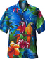 billiga Tropiska skjortor-Herr Skjorta Sommarskjorta Hawaii skjorta Grafisk Djur Hawaiisk Aloha Design Nedvikt Havsblått Blå Mörkgrön Orange Brun Tryck Utomhus Gata Kortärmad 3D Button-Down Kläder Mode Designer Ledigt