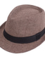ieftine Pălării Bărbați-Bărbați Pălărie Pălărie de panama Kaki Gri Deschis Bumbac Șic Stradă Stilat Anii 1920 Moda În aer liber Zilnic Ieșire Imprimeu Grafic Cremă Cu Protecție Solară