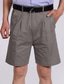 cheap Chino Shorts-Men&#039;s Shorts Chino Shorts Dress Shorts Bermuda shorts Work Shorts Pocket Plain Short Outdoor Daily Going out 100% Cotton Streetwear Stylish Smoky gray Black