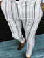 cheap Chinos-Men&#039;s Trousers Chinos Jogger Pants Pocket Print Stripe Comfort Outdoor Daily Going out Streetwear Stylish Black White Micro-elastic