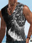 preiswerte Fitness Tank-Tops-Herren Shirt Ärmelloses T-Shirt für Männer Graphic Tier Löwe V Ausschnitt Bekleidung 3D-Druck Sport Laufen Ärmellos 3D-Druck Designer Brautkleider schlicht Muskel
