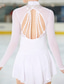 cheap Figure Skating Dresses-Figure Skating Dress Women&#039;s Girls&#039; Ice Skating Dress Outfits Light Yellow White Pink Open Back Mesh Spandex High Elasticity Competition Skating Wear Handmade Ice Skating Figure Skating