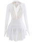 cheap Figure Skating Dresses-Figure Skating Dress Women&#039;s Girls&#039; Ice Skating Dress Outfits Light Yellow White Pink Open Back Mesh Spandex High Elasticity Competition Skating Wear Handmade Ice Skating Figure Skating